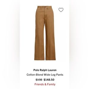 Ralph Lauren beige Women wide leg pants 
size 12 
inseam 32